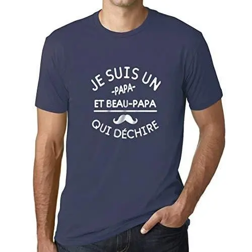 Ultrabasic - Graphique Homme Papa Et Beau-Papa Qui Déchire T-Shirt Cadeau Imprimé Tée-Shirt Denim 1