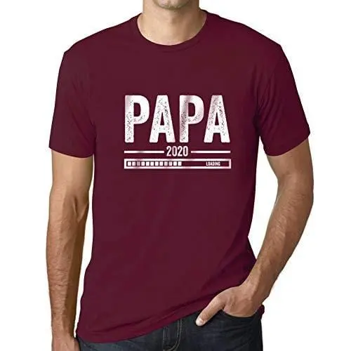 Ultrabasic - Graphique Homme Papa Loading T-Shirt Cadeau Imprimé Tée-Shirt Bordeaux 1