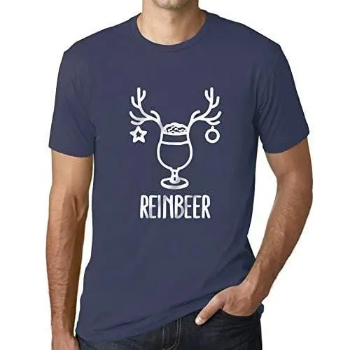 Ultrabasic - Graphique Homme Reinbeer T-Shirt Cadeau Imprimé Tée-Shirt Denim 1