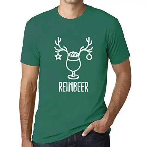 Ultrabasic - Graphique Homme Reinbeer T-Shirt Cadeau Imprimé Tée-Shirt Emeraude 1