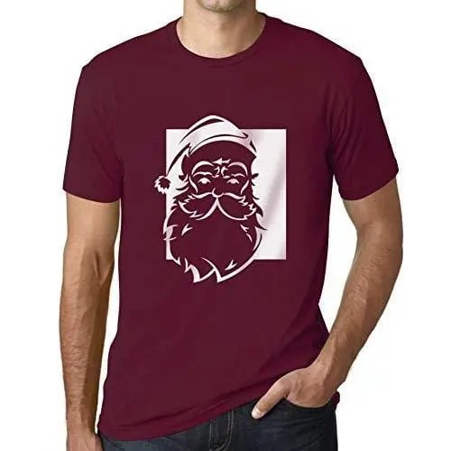 Ultrabasic - Graphique Homme Santa Funny T-Shirt Cadeau Imprimé Tée-Shirt Bordeaux 1