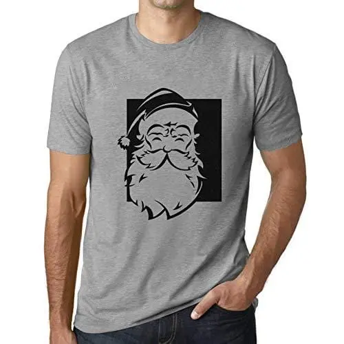 Ultrabasic - Graphique Homme Santa Funny T-Shirt Cadeau Imprimé Tée-Shirt Gris Chiné 1