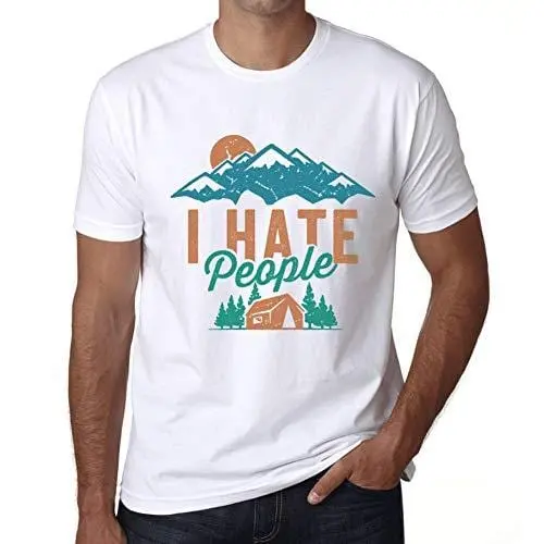 Ultrabasic - Graphique Hommes I Hate People Imprimé Tee T-Shirt Blanco 1