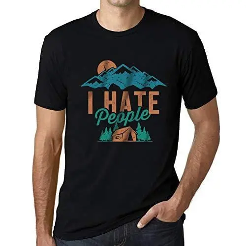 Ultrabasic - Graphique Hommes I Hate People Imprimé Tee T-Shirt Noir Profond 1