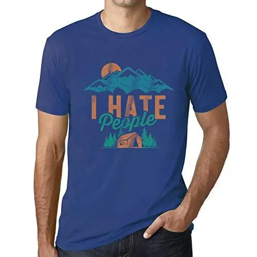 Ultrabasic - Graphique Hommes I Hate People Imprimé Tee T-Shirt Royal 1