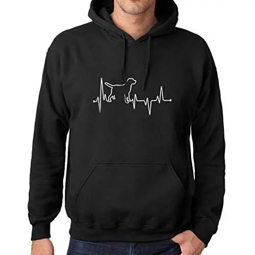 Ultrabasic - Homme Femme Imprimé Graphique Sweat À Capuche Dog Lover Heartbeat 1