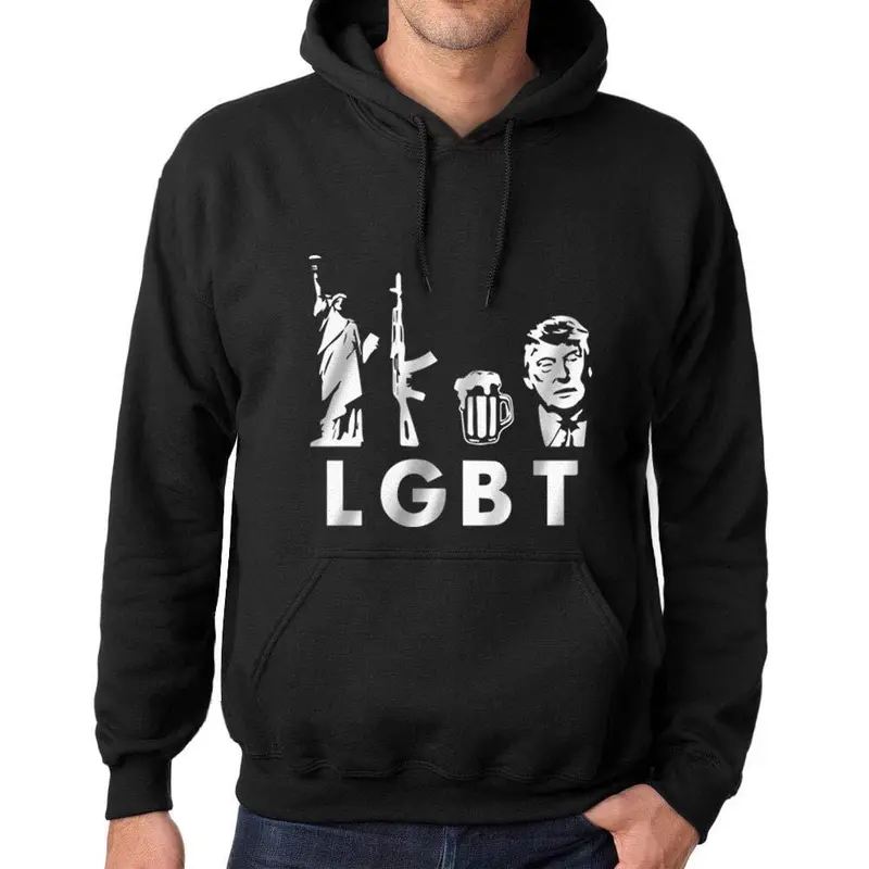 Ultrabasic Homme Femme Imprimé Graphique Sweat À Capuche Lgbt Noir Profond 1