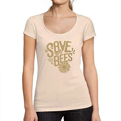 Ultrabasic - Homme Femme Imprimé Graphique Sweat À Capuche Save The Bees Rose Crémeux 1