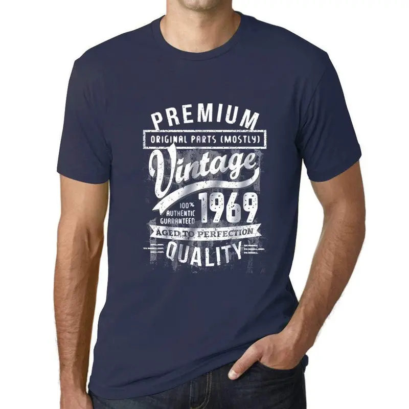Ultrabasic - Homme Graphique 1969 Aged To Perfection T-Shirt - Cadeau D'anniversaire Pour 50 Ans French Marine 1