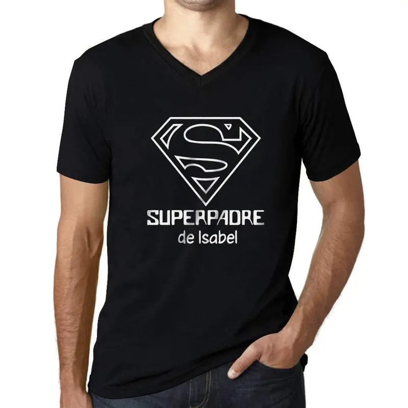 Ultrabasic - Homme Graphique Col V Tee Shirt Superpadre Stampato Noir Profond 1