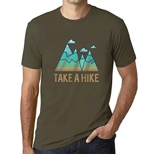 Ultrabasic - Homme Graphique Col V Tee Shirt Take A Hike Army 1