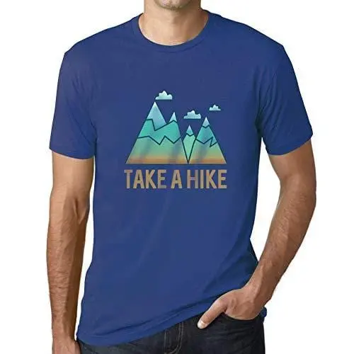 Ultrabasic - Homme Graphique Col V Tee Shirt Take A Hike Royal 1
