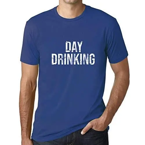 Ultrabasic - Homme Graphique Drinking All Day Impression De Lettre Tee Shirt Cadeau Royal 1