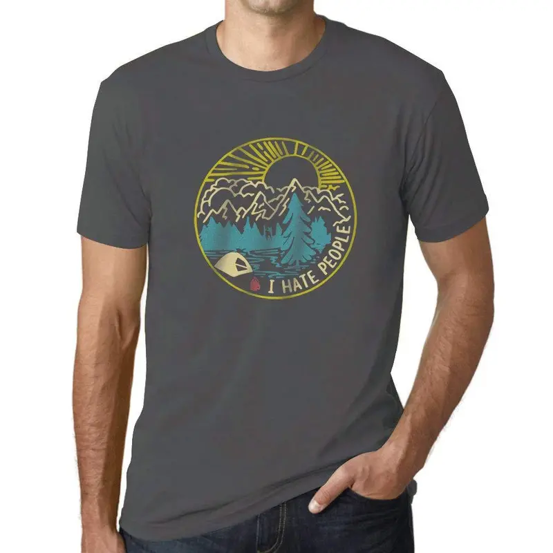 Ultrabasic - Homme Graphique Je Déteste Les Gens Impression Couleur Gris Souris 1