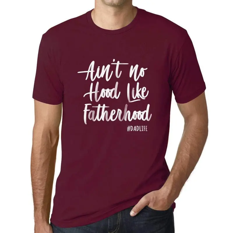 Ultrabasic - Homme Graphique La Paternité N'est Pas Pareille T-Shirt Imprimé Lettres Bordeaux 1