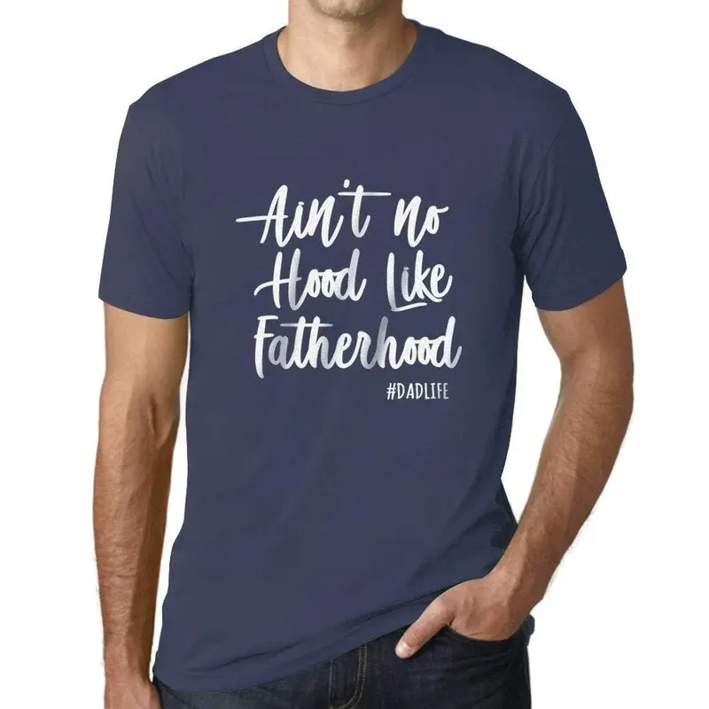 Ultrabasic - Homme Graphique La Paternité N'est Pas Pareille T-Shirt Imprimé Lettres Denim 1