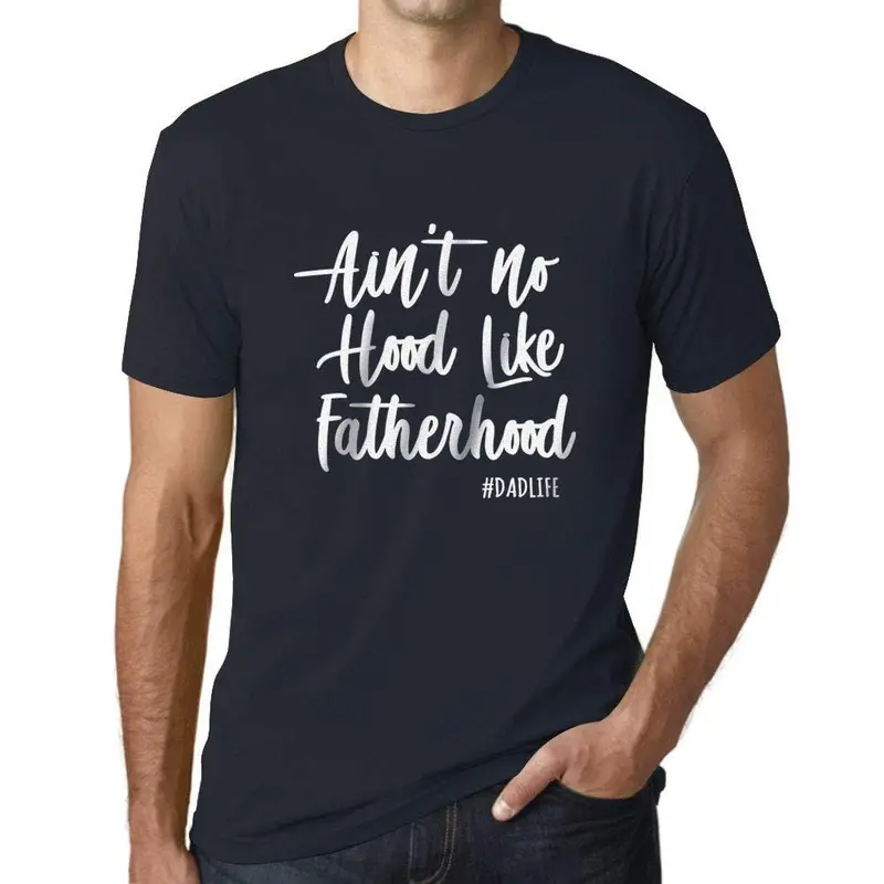 Ultrabasic - Homme Graphique La Paternité N'est Pas Pareille T-Shirt Imprimé Lettres Marine 1