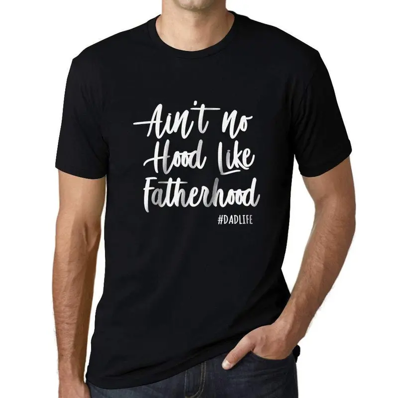 Ultrabasic - Homme Graphique La Paternité N'est Pas Pareille T-Shirt Imprimé Lettres Noir Profond 1