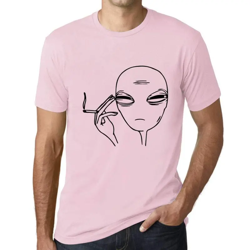 Ultrabasic - Homme Graphique Lapidé Extraterrestre Imprimé Lettres Rose Moyen 1
