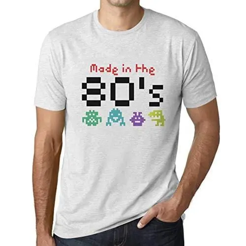 Ultrabasic - Homme Graphique Made In 80'S Impression De Lettre Idée Cadeau Blanc Chiné 1