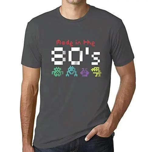 Ultrabasic - Homme Graphique Made In 80'S Impression De Lettre Idée Cadeau Gris Souris 1