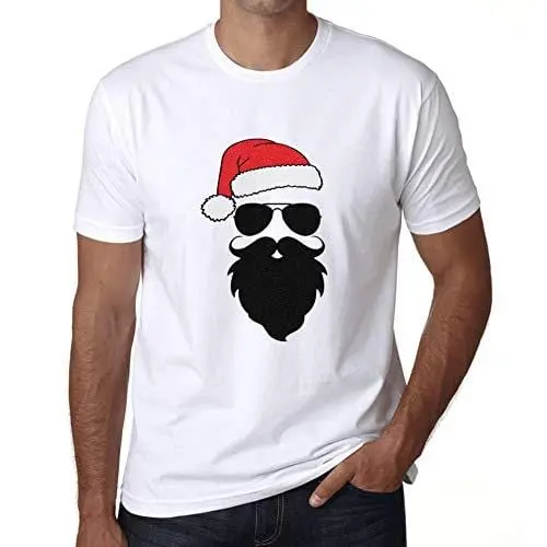 Ultrabasic - Homme Graphique Marrant Père Noël Cool Impression De Lettre Tee Shirt Cadeau Blanco 1
