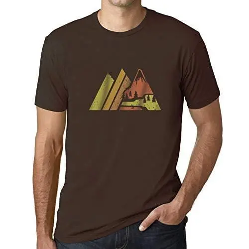 Ultrabasic - Homme Graphique Montagne Rétro Écran Impression De Lettre Tee Shirt Cadeau Chocolate 1