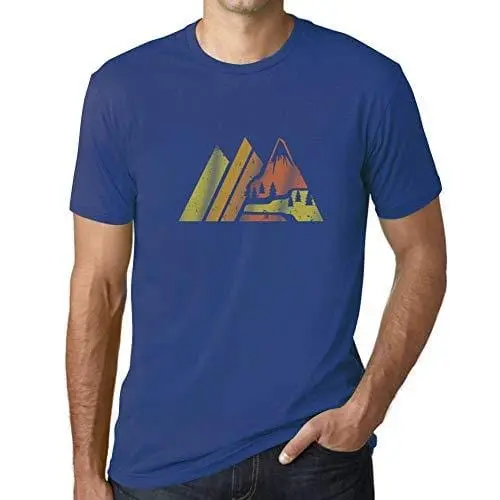 Ultrabasic - Homme Graphique Montagne Rétro Écran Impression De Lettre Tee Shirt Cadeau Royal 1