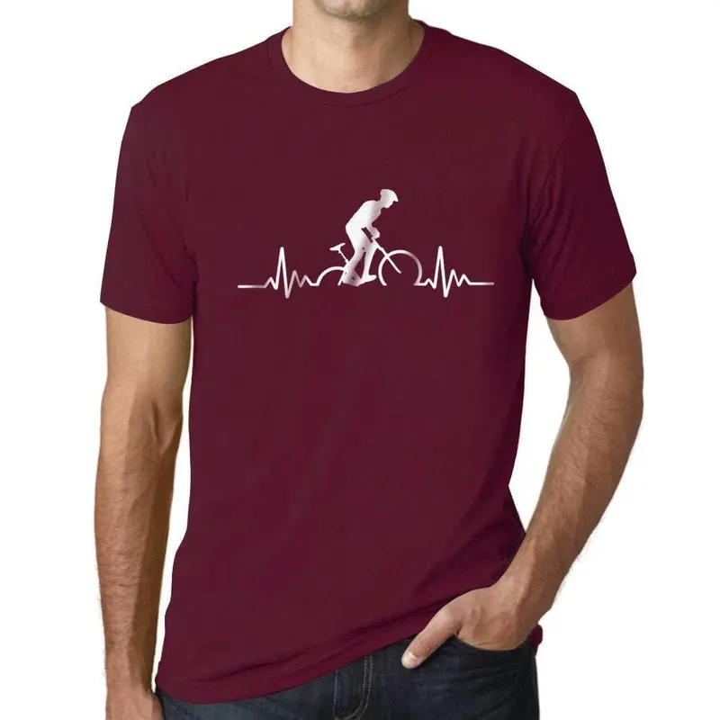 Ultrabasic - Homme Graphique Motard Impulsion Imprimé Lettres Bordeaux 1