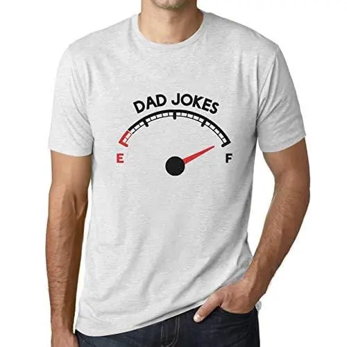 Ultrabasic - Homme Graphique Papa Blagues Réservoir Impression De Lettre Occasionnelle Drôle Blanc Chiné 1