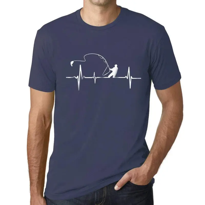 Ultrabasic - Homme Graphique Pêcheur Pulsation Imprimé Lettres Denim 1