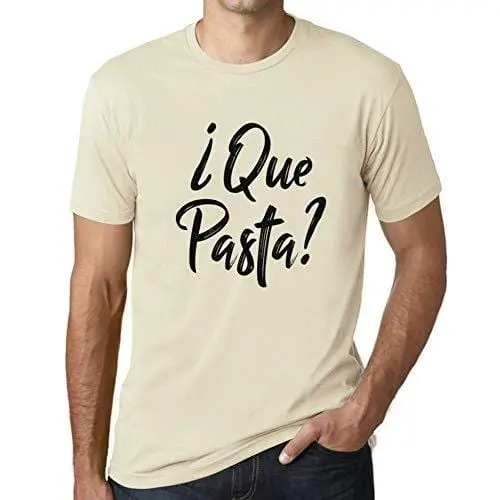 Ultrabasic - Homme Graphique Que Pasta T-Shirt Imprimé Lettres Naturel 1
