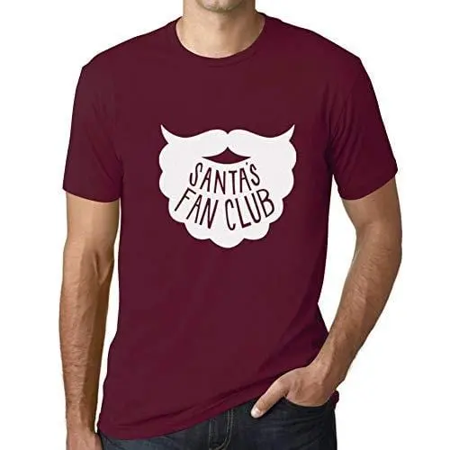 Ultrabasic - Homme Graphique Santa's Fan Club Impression De Lettre Noël Xmas Idée Cadeau Bordeaux 1