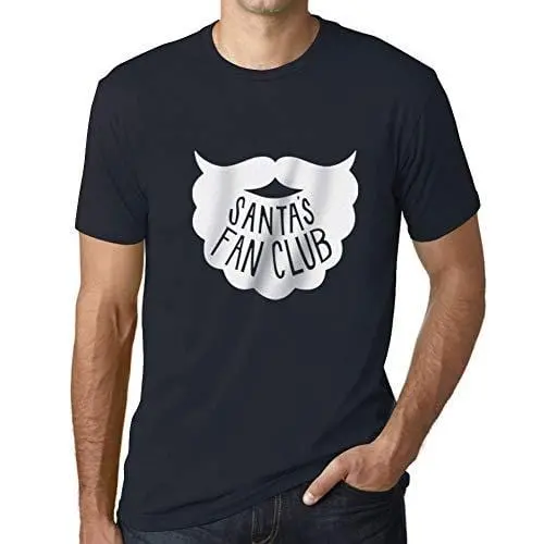 Ultrabasic - Homme Graphique Santa's Fan Club Impression De Lettre Noël Xmas Idée Cadeau Marine 1
