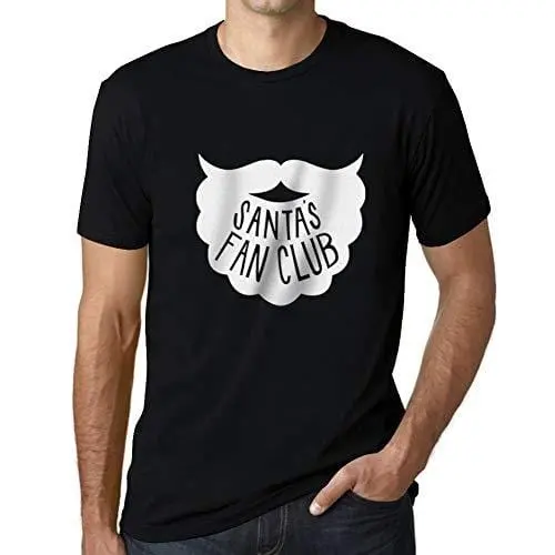 Ultrabasic - Homme Graphique Santa's Fan Club Impression De Lettre Noël Xmas Idée Cadeau Noir Profond 1