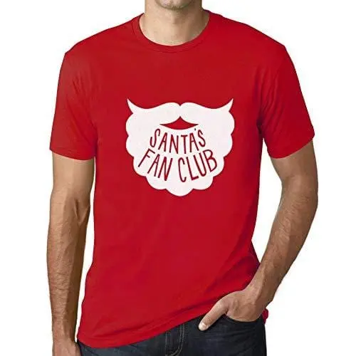 Ultrabasic - Homme Graphique Santa's Fan Club Impression De Lettre Noël Xmas Idée Cadeau Rouge 1
