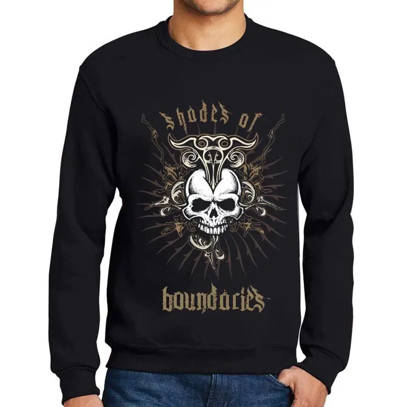 Ultrabasic - Homme Graphique Shades Of Boundaries T-Shirt Imprimé Lettres Noir Profond 1