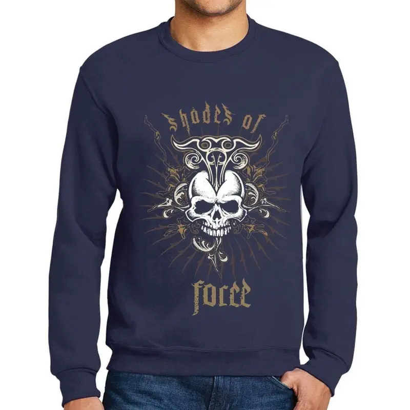 Ultrabasic - Homme Graphique Shades Of Force T-Shirt Imprimé Lettres Marine 1