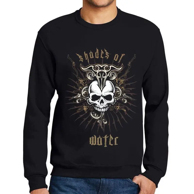 Ultrabasic - Homme Graphique Shades Of Water T-Shirt Imprimé Lettres Noir Profond 1
