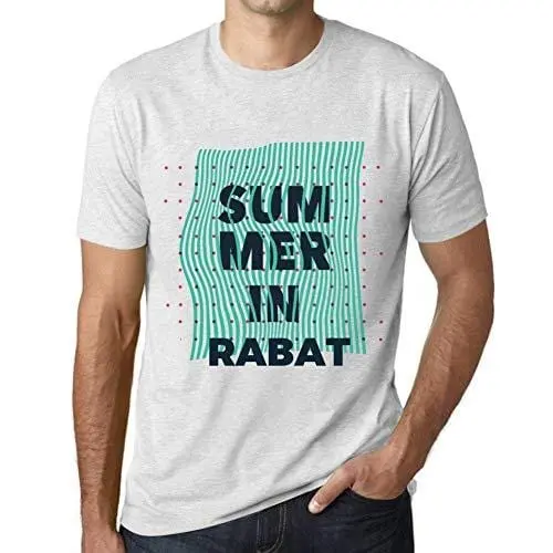 Ultrabasic - Homme Graphique Summer In Rabat Blanc Chiné 1