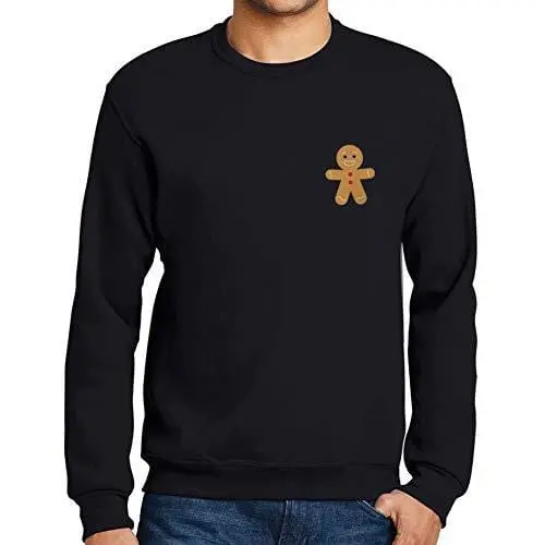 Ultrabasic - Homme Graphique Tlittle Biscuit Sweater Action De Grâces Xmas Cadeau Idées Tee Noir Profond 1