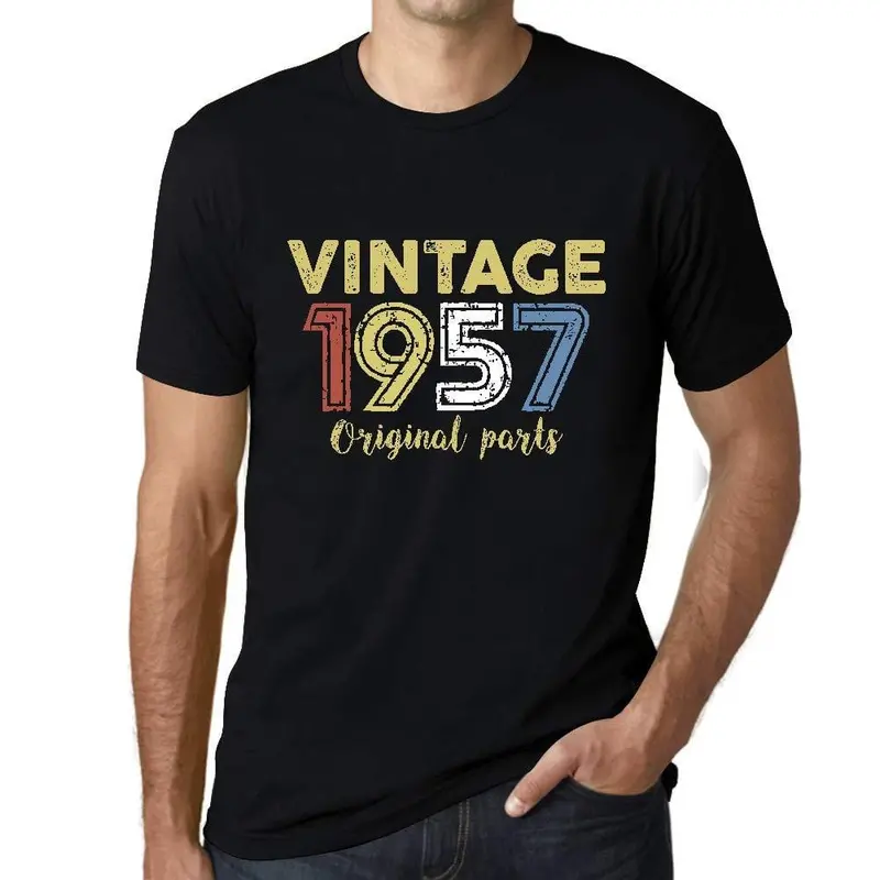 Ultrabasic - Homme Graphique Vintage 1957 T-Shirt Noir Profond 1