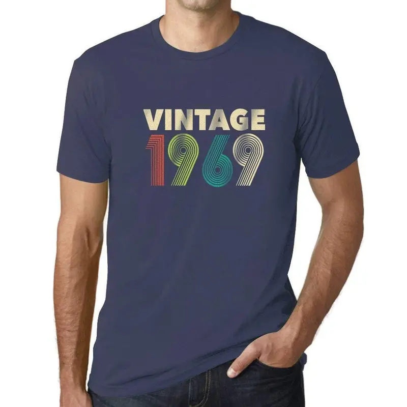 Ultrabasic - Homme Graphique Vintage 1969 Imprimé Nombres Denim 1
