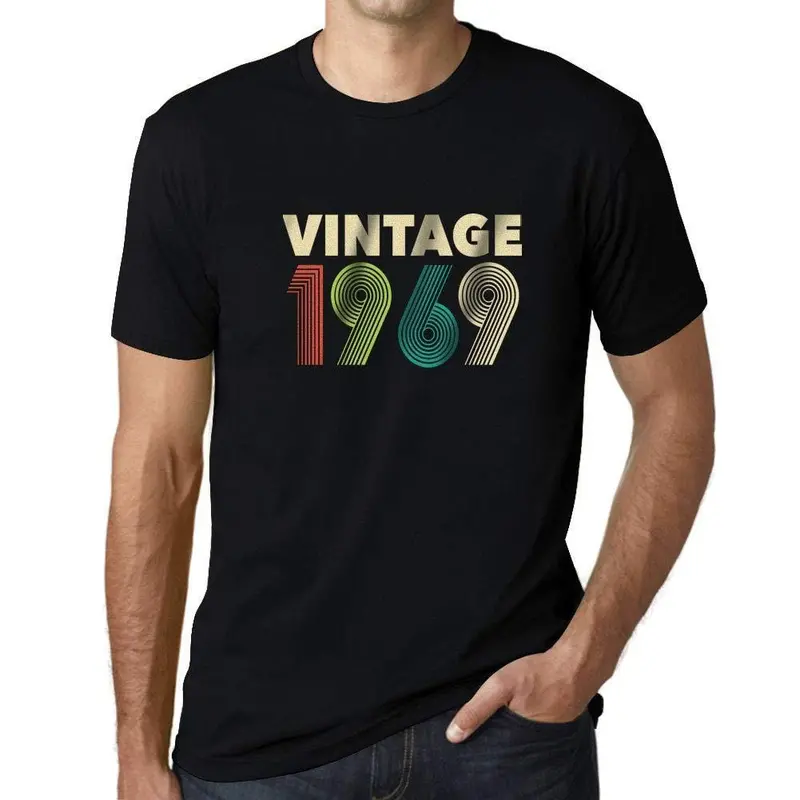 Ultrabasic - Homme Graphique Vintage 1969 Imprimé Nombres Noir Profond 1