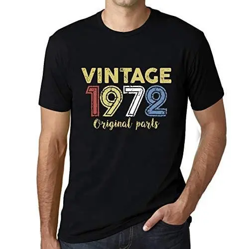 Ultrabasic - Homme Graphique Vintage 1972 T-Shirt Noir Profond 1