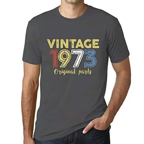 Ultrabasic - Homme Graphique Vintage 1973 T-Shirt Gris Souris 1