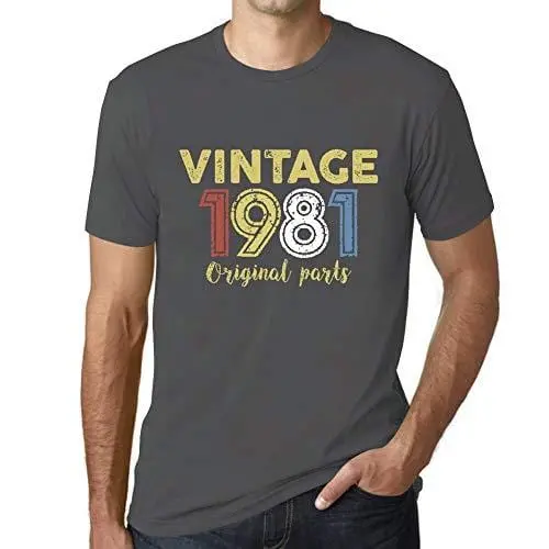 Ultrabasic - Homme Graphique Vintage 1981 T-Shirt Gris Souris 1