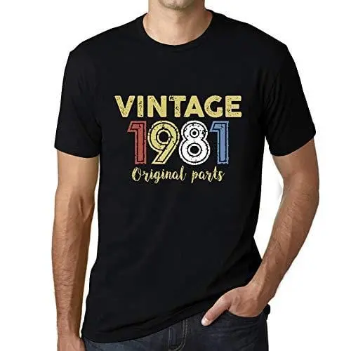 Ultrabasic - Homme Graphique Vintage 1981 T-Shirt Noir Profond 1
