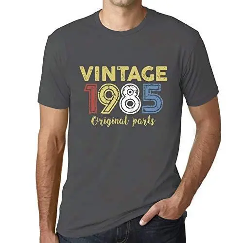 Ultrabasic - Homme Graphique Vintage 1985 T-Shirt Gris Souris 1