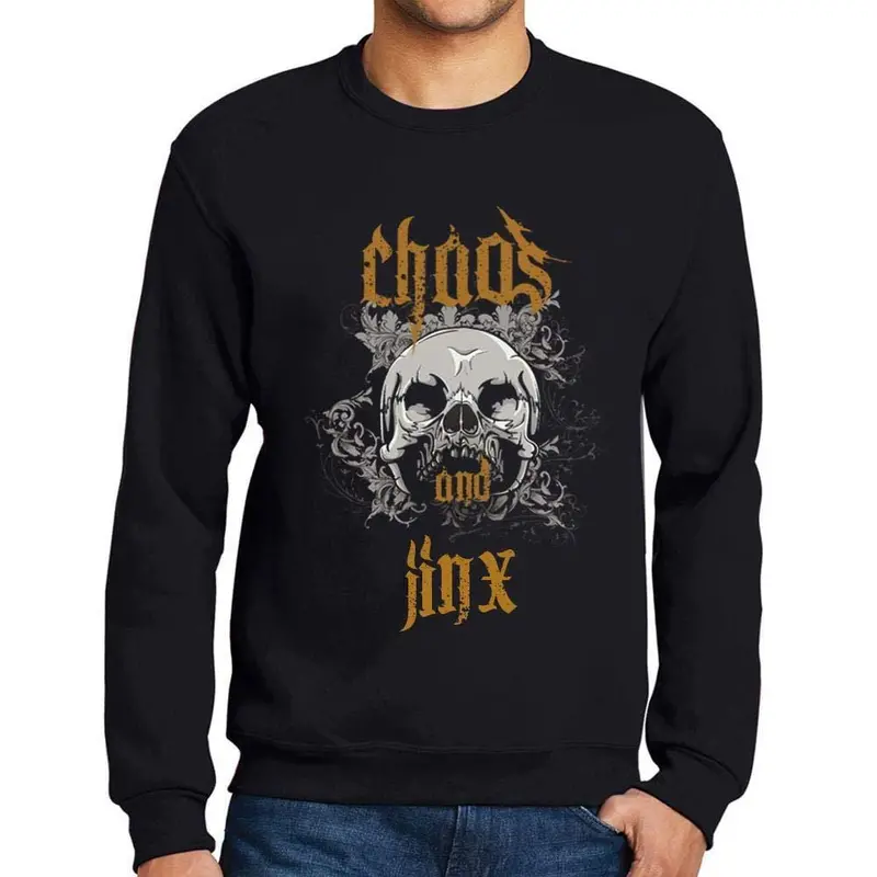 Ultrabasic - Homme Imprimé Graphique Sweat-Shirt Chaos And Jinx Noir Profond 1